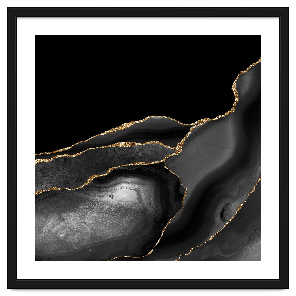 Black & Gold Agate Texture 04