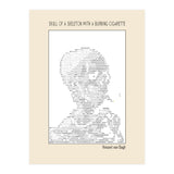 Skull Of A Skeleton With A Burning Cigarette Vincent Van Gogh Ascii Art (Print Only) thumbnail
