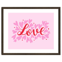 Love hearts - pink and red