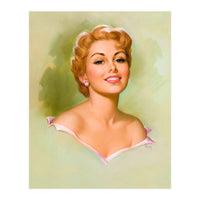 Pinup Blonde Girl Portrait (Print Only)