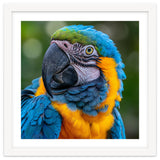 Close Up Blue And Yellow Macaw Parrot Face thumbnail