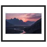 Crimson Sunset Valley: Serene Mountain Vista thumbnail