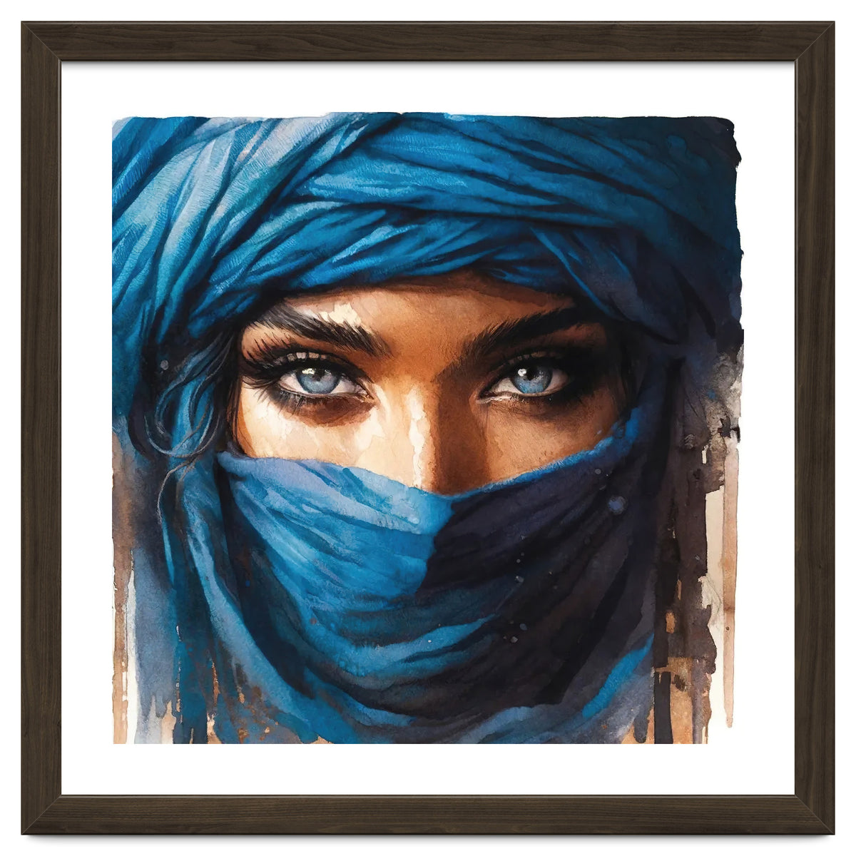 Blue Eyes Tuareg Woman Portrait