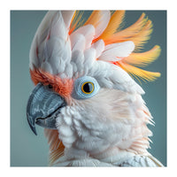 Salmon Crested Cockatoo Close Up Portrait (Print Only)