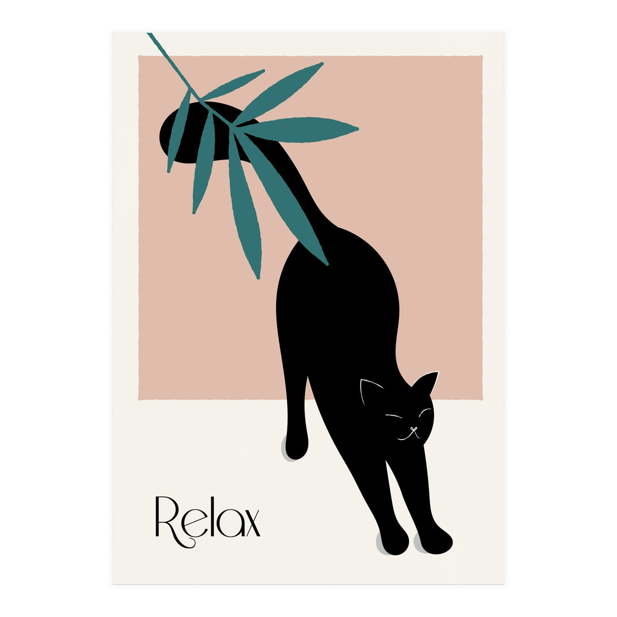 Relax cat - Botanical life (Print Only)
