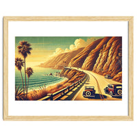 Vintage Coastal Road Journey Poster