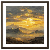 Vibrant Golden Hour Horizon Over Distant Mountain Ridges thumbnail