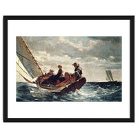 Winslow Homer: Breezing Up (A Fair Wind). Date/Period: 1873 - 1876. Painting.