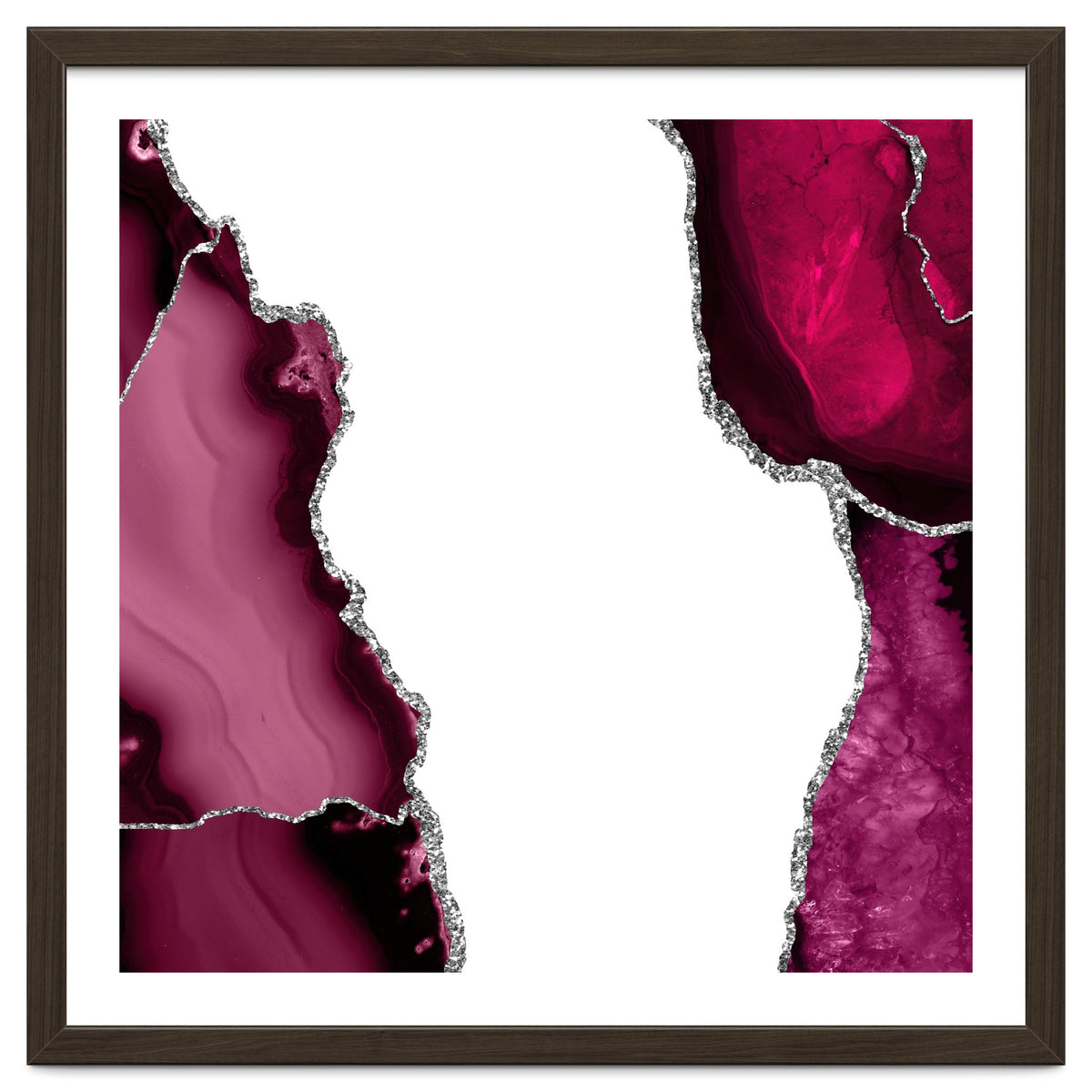 Burgundy & Silver Agate Texture 07