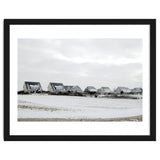 Snow covered houses on the hill thumbnail