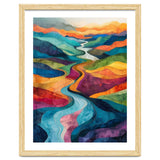 Colorful Abstract River Valley Landscape Art thumbnail