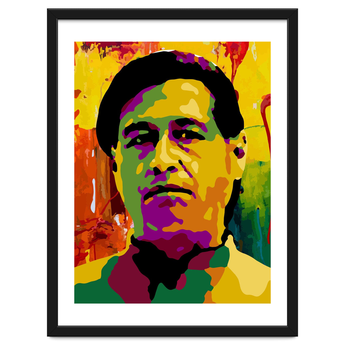 Cesar Chavez Colorful Abstract Art