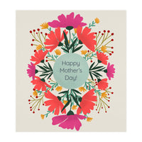 Happy mother's day floral design (Print Only)