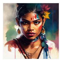 Festival Bloom Hindu Portrait (Print Only)