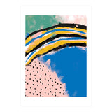 Abstract Pink Blue Dreamy Painting (Print Only) thumbnail