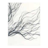 Abstract Black Branching Lines Flowing (Print Only) thumbnail