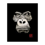 Angry Gorilla White In Black (Print Only) thumbnail