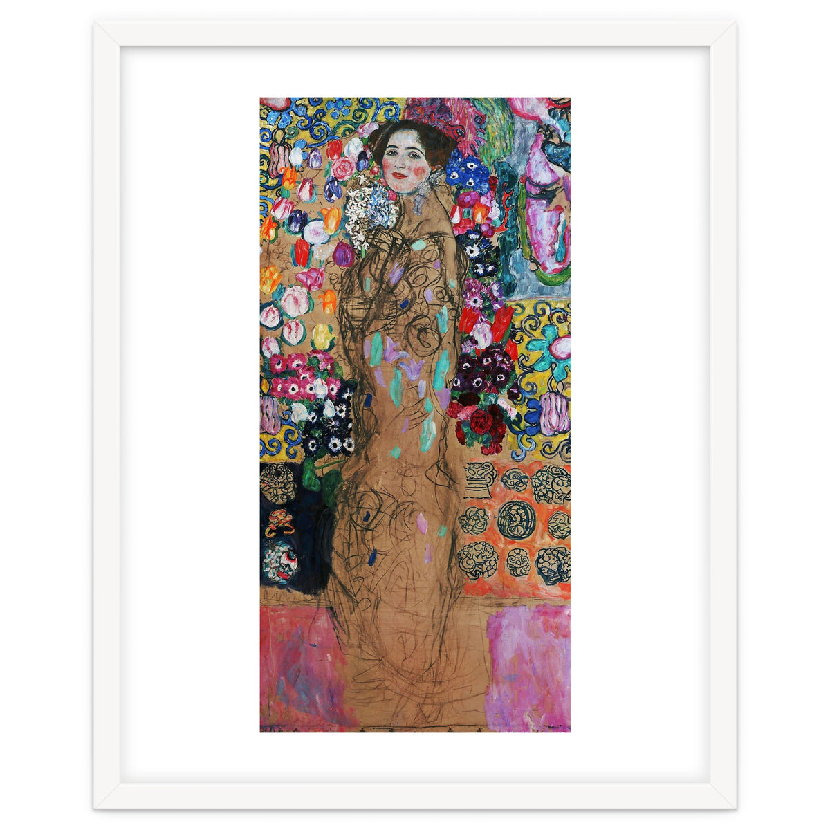 Gustav Klimt / 'Retrato de Maria Munk', 1917, Oil on canvas, 180 x 90 cm.