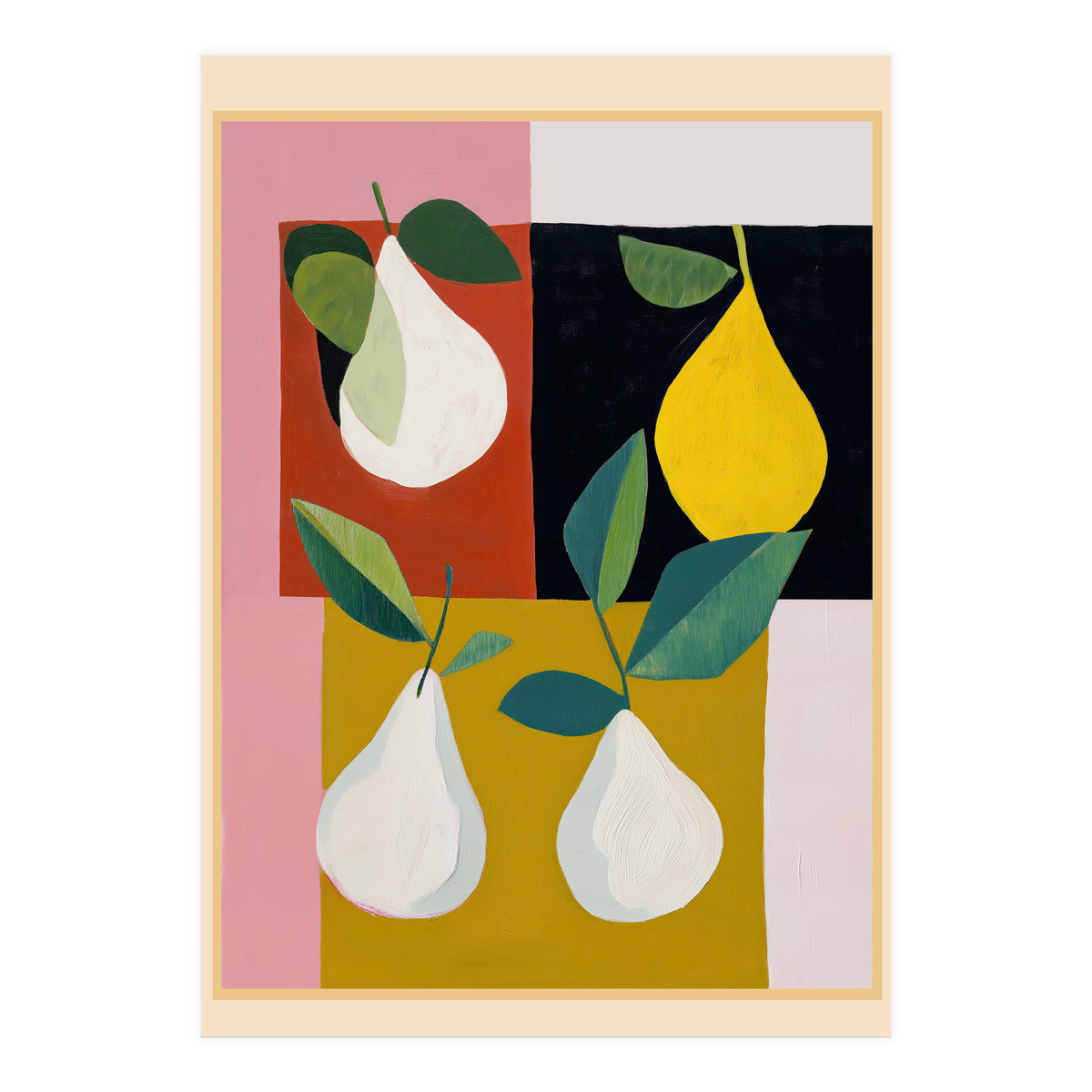 Modern Pears Still Life II (Print Only)