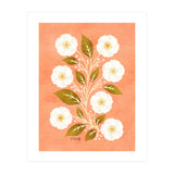Peach, Ochre And Ivory Floral (Print Only) thumbnail