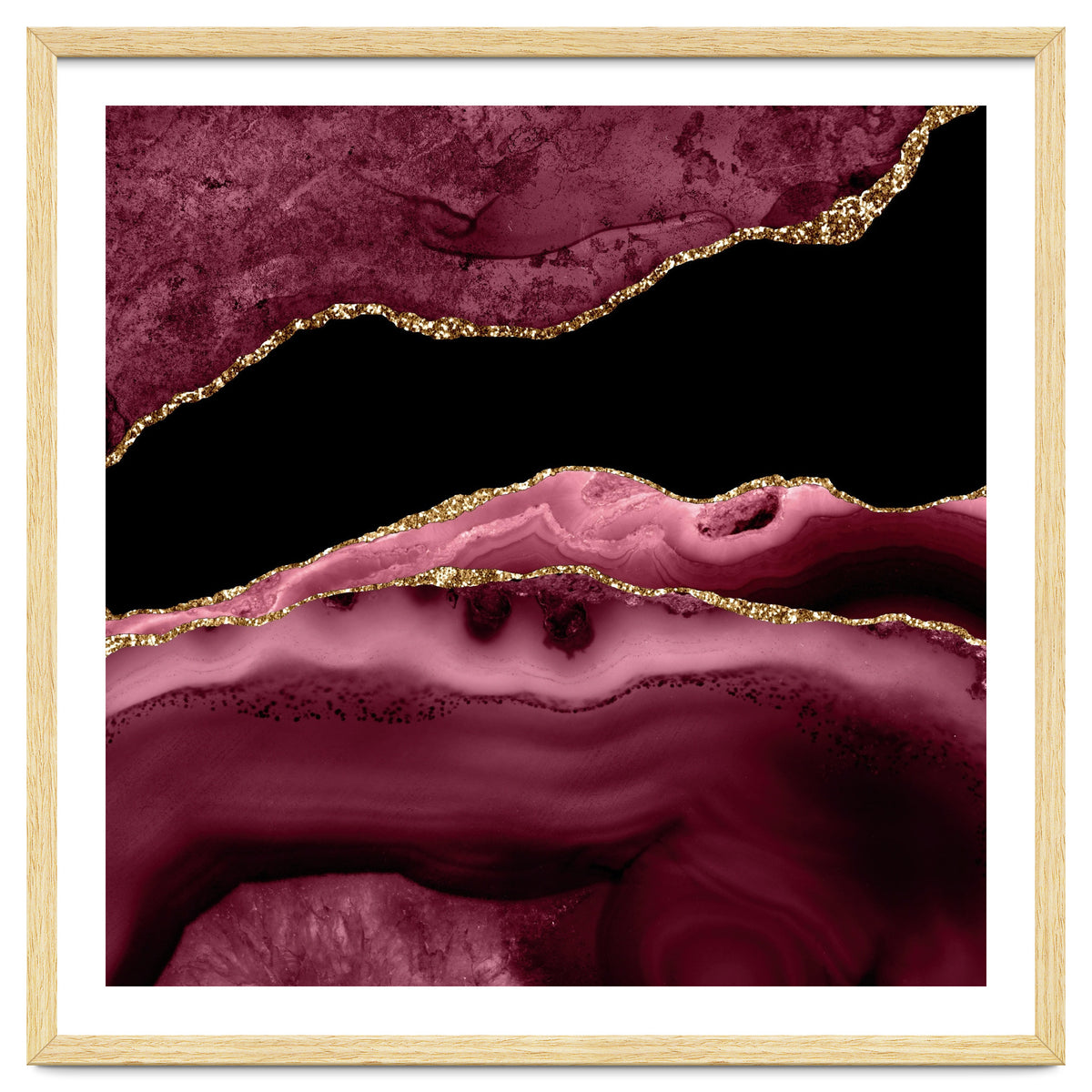Burgundy & Gold Agate Texture 13