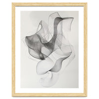 Abstract Black And White Swirling Lines Art