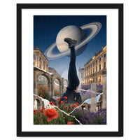 Cosmic Balance: Surreal Yoga in Ancient Dreamscapes