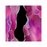 Magenta & Silver Agate Texture 01  (Print Only) thumbnail