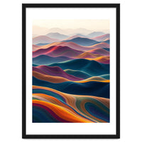 Colorful Abstract Mountain Dunes Art Print