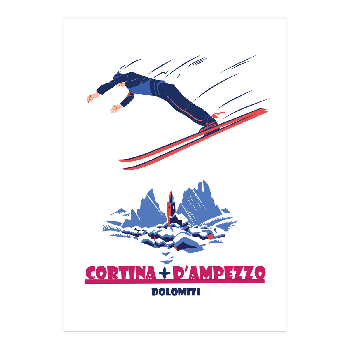 Ski Jump At Cortina Di Ampezzo (Print Only)