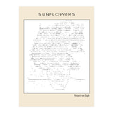 Sunflowers – Vincent van Gogh (1888) (ascii art) (Print Only) thumbnail