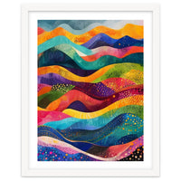 Abstract Rainbow Rolling Hills Landscape