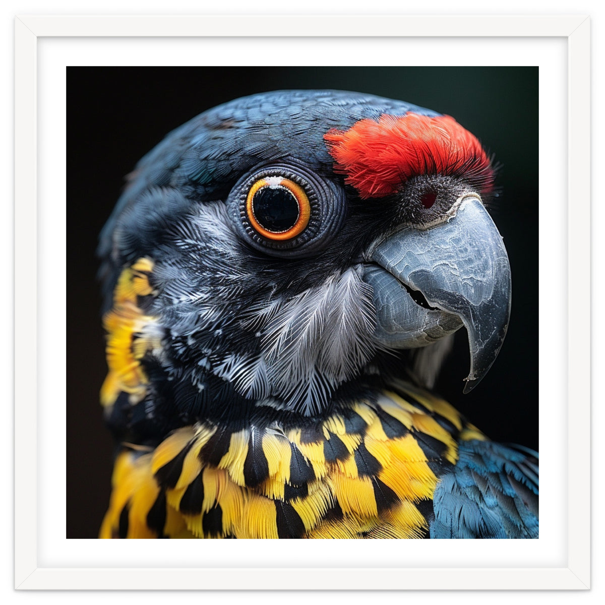 Close-up Portrait of a Vibrant Parrot