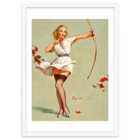 Pinup Sexy Girl Playing A Cupid