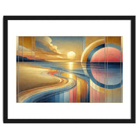 Sundown Serenity Scene In Art Deco