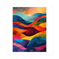 Abstract Rainbow Mountain Landscape (Print Only)