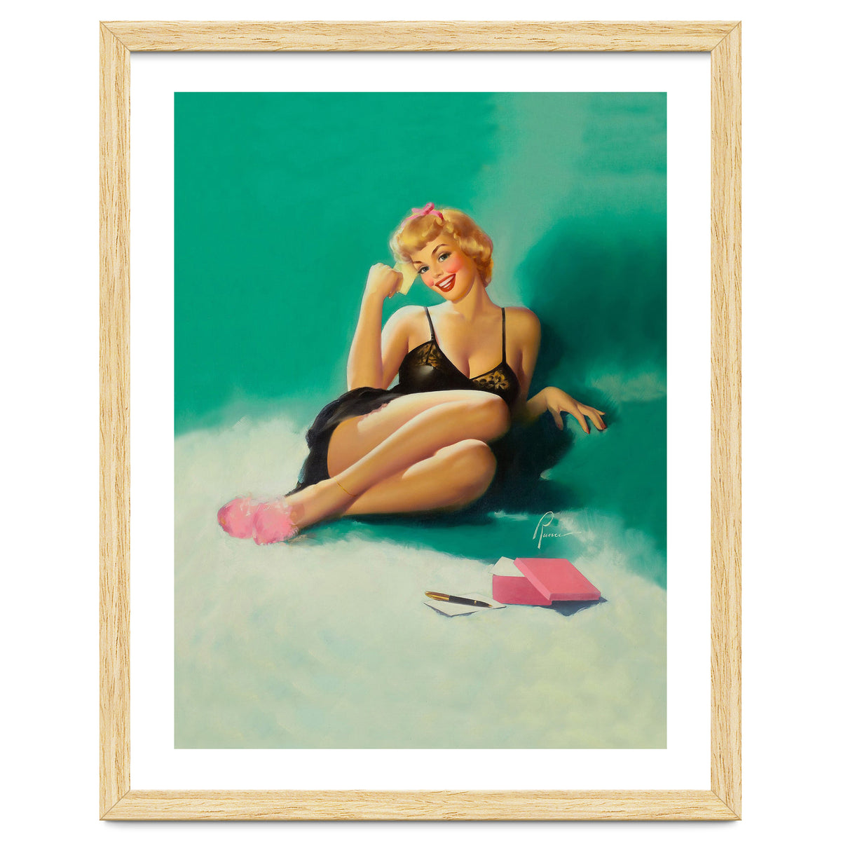 Sexy Pinup Girl With Phone Number For You