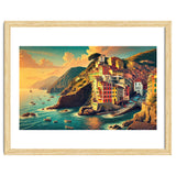 Vintage Cinque Terre Poster, Italy thumbnail