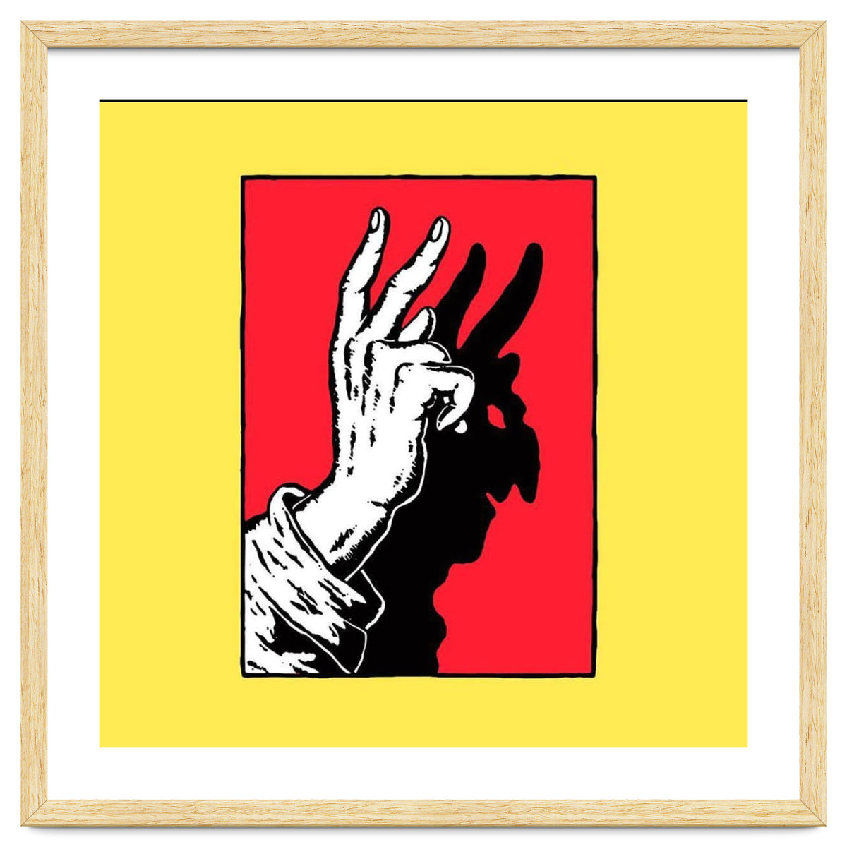 Hand Shadow Art – Peace & Freedom Illustration