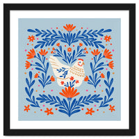 Blooming Chicken Blue And Orange