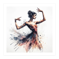 Watercolor Ballet Dancer #1 (Print Only)