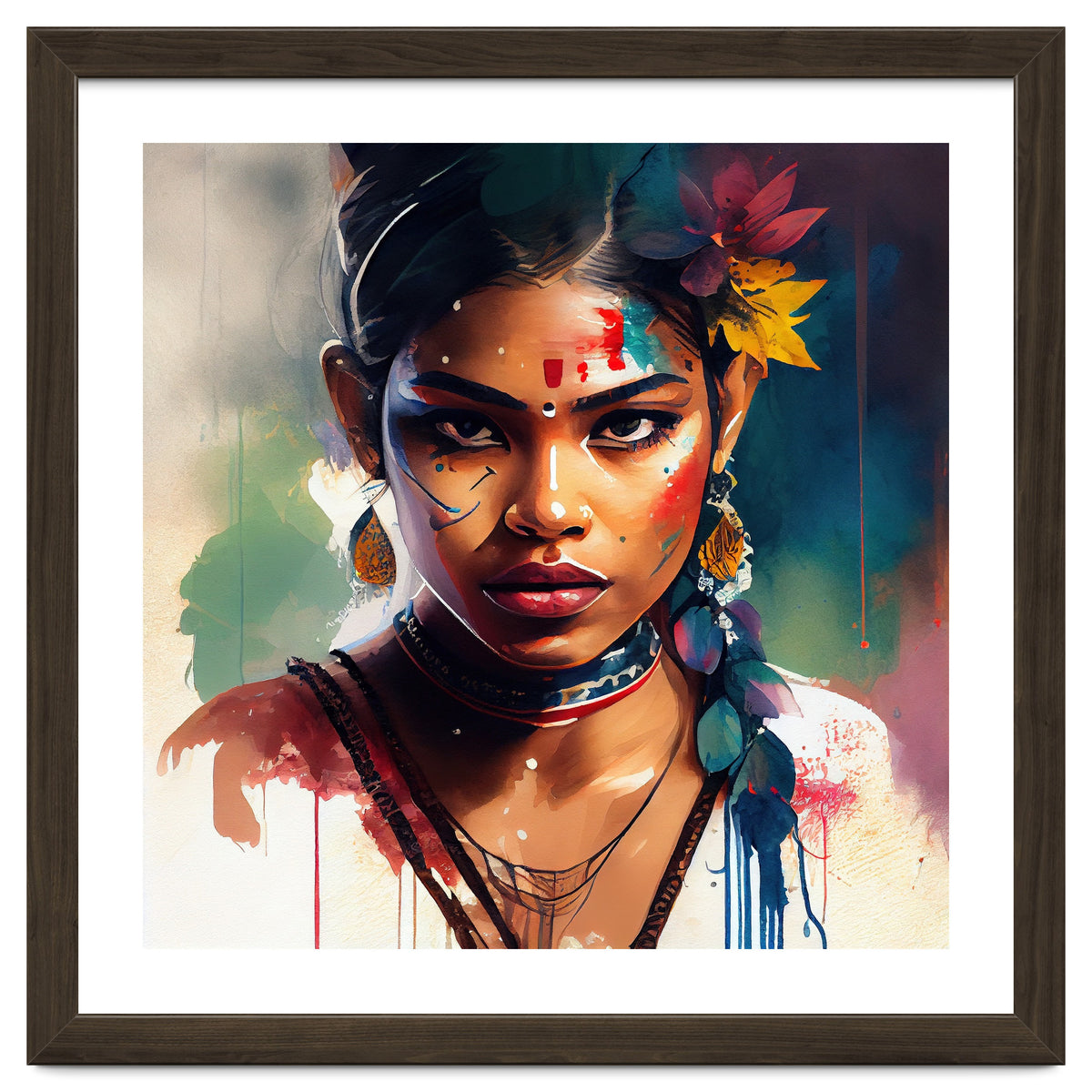 Festival Bloom Hindu Portrait