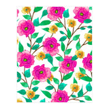 Floral Forever, Colorful Summer Garden Botanical Illustration, Pink Boho Vibrant Painting (Print Only) thumbnail