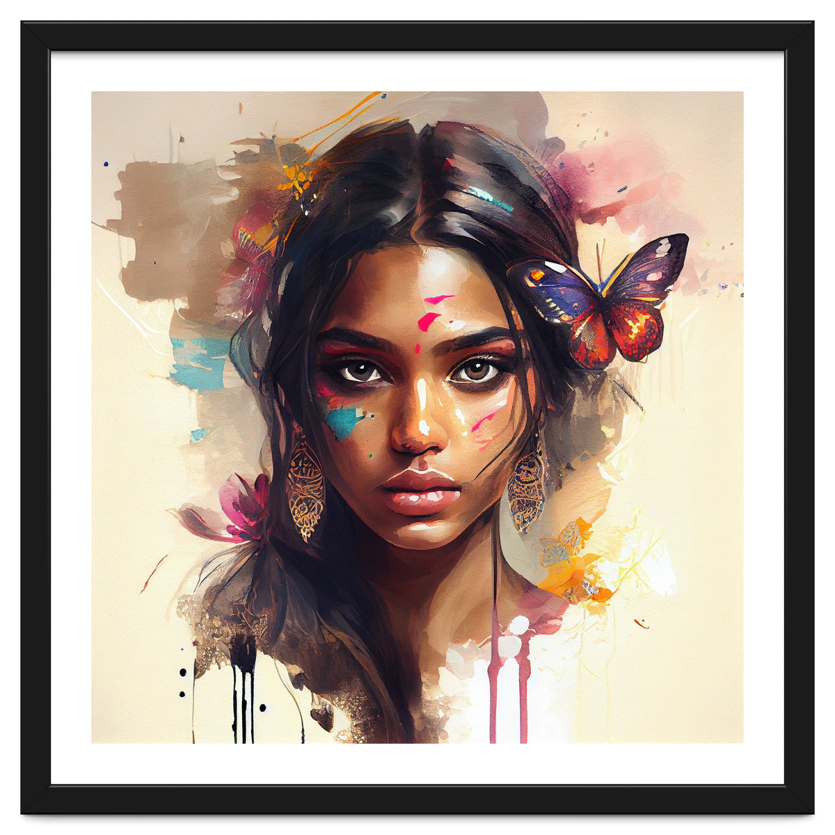 Watercolor Hindu Woman #1