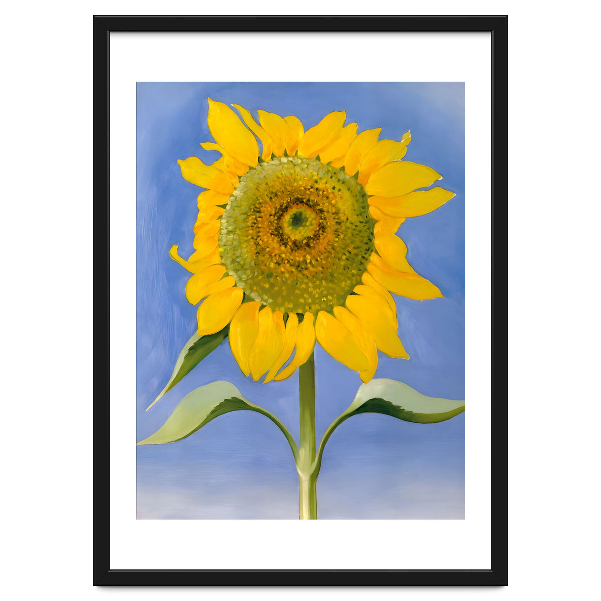 Georgia O’Keeffe – Sunflower, New Mexico (1935) | Bold Modernist Floral Painting Inspired by the American Southwest