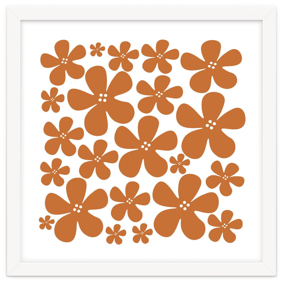 Brown Flowers Pattern