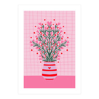 Heart Flowers Vase (Print Only)