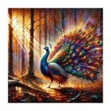 Majestic Peacock In Enchanted Forest (Print Only) thumbnail