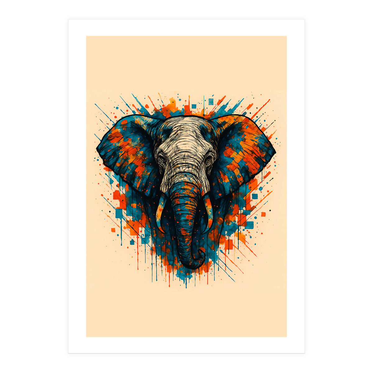 Elephant Animal Watercolor (Print Only)