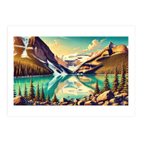 Vintage Lake Louise Banff Poster, Canada (Print Only)